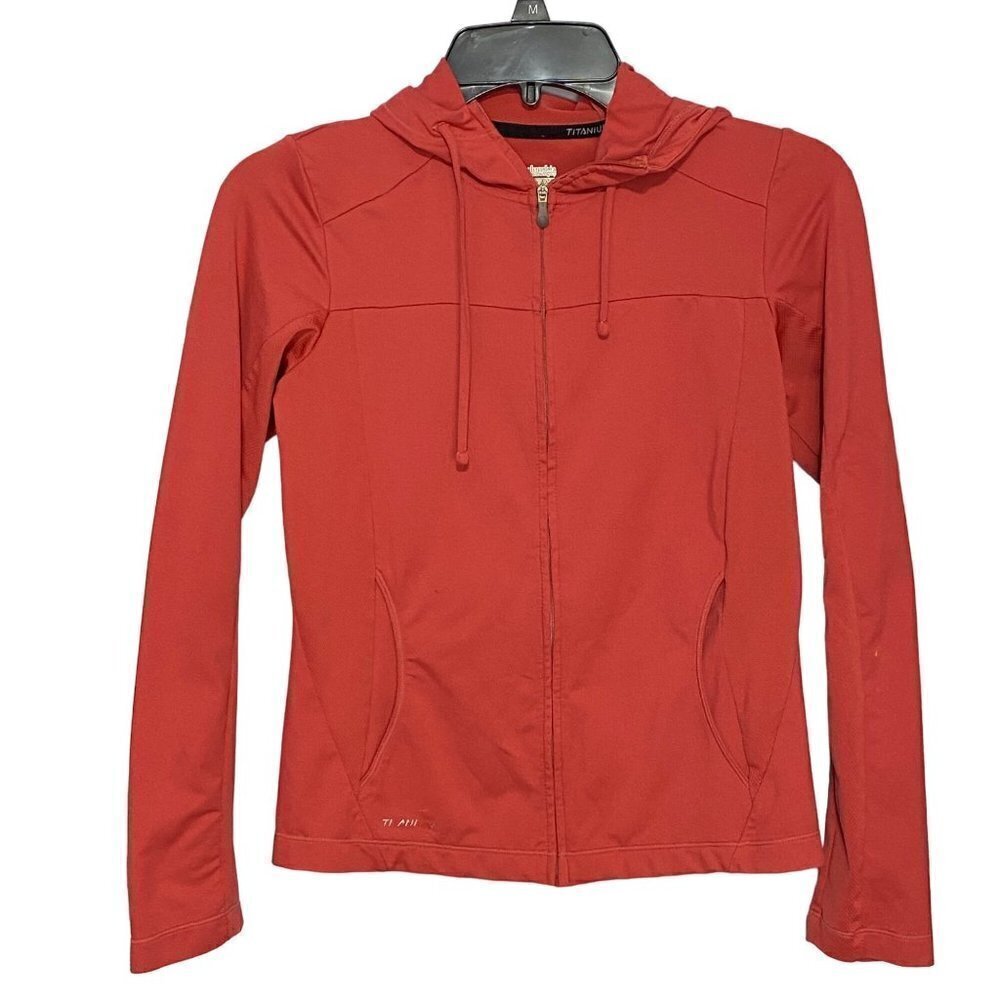 Columbia‎ Titanium Athletic Hoodie with Full Zipper Closure, Size XS Coral Color